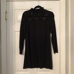 SHEIN black lace dress shirt
